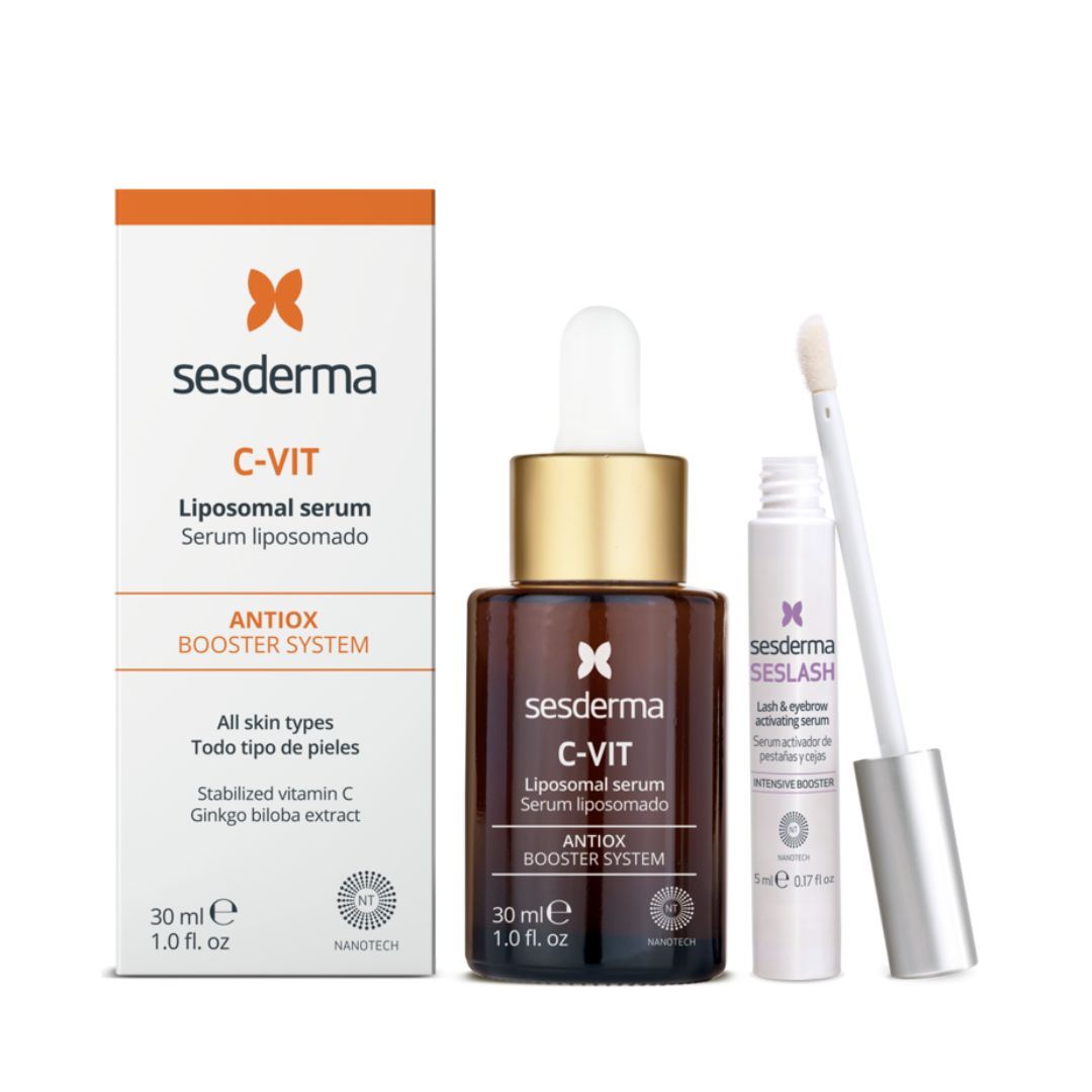 Sesderma Duo C - VIT Vitamin serum 30ml + Seslash Serum Pestañas Y Cejas - 5Ml